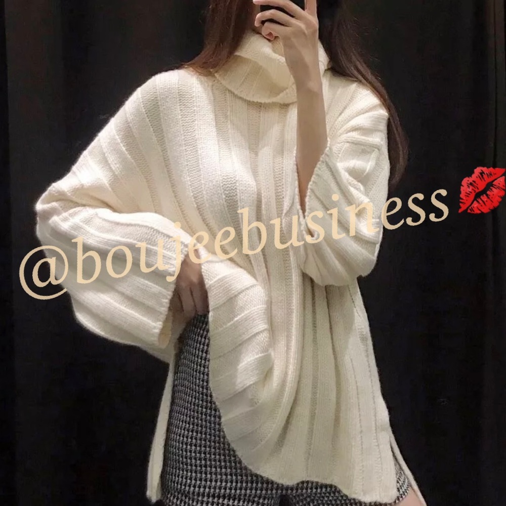 ZARA Oversized Turtleneck Sweater - Picture 6 of 8